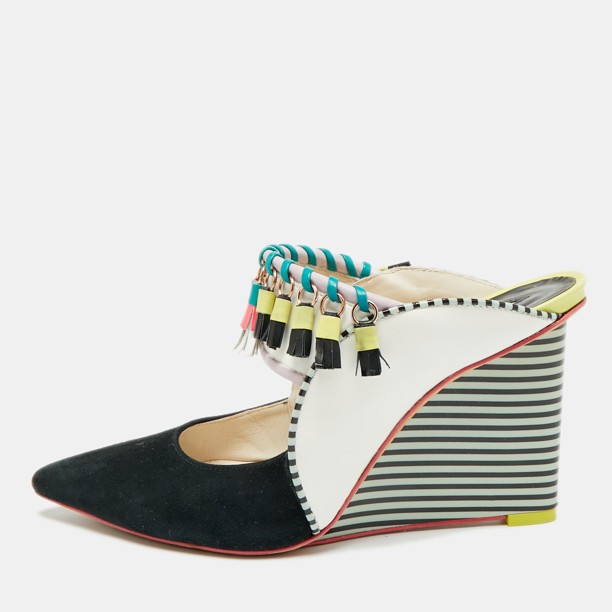 

Sophia Webster Size  Multicolor Leather and Suede Mules