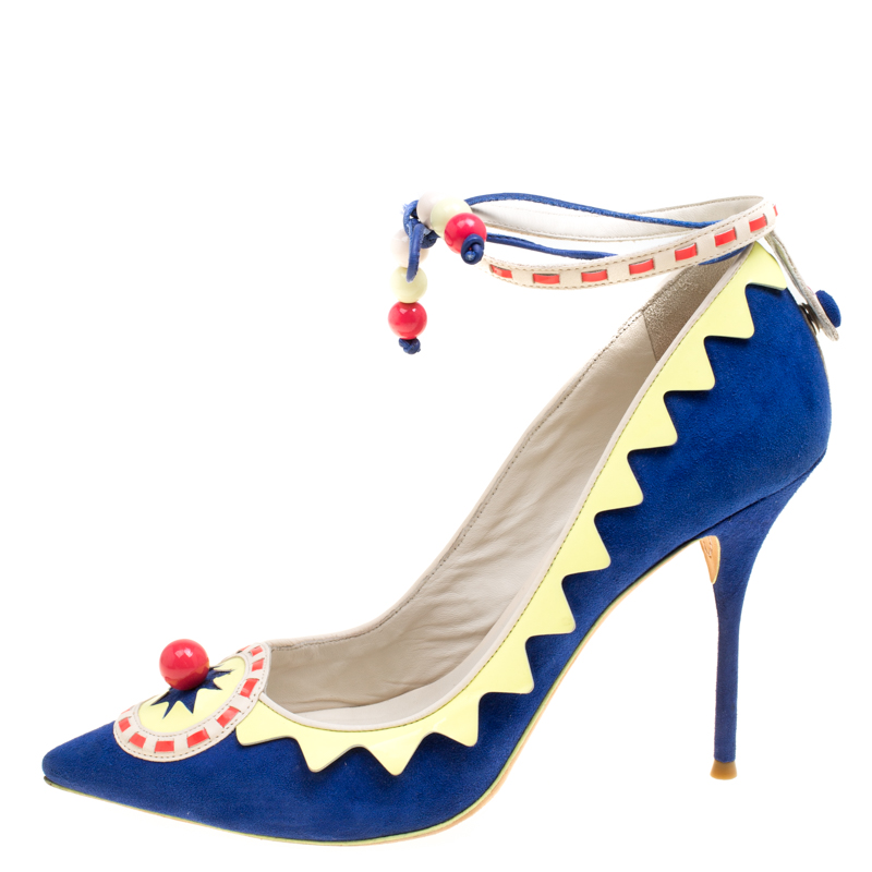 

Sophia Webster Multicolor Suede and Leather Remmie Pumps Size