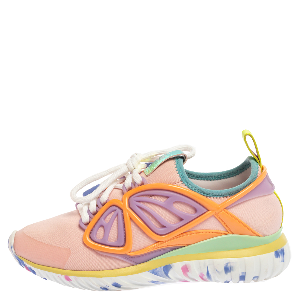 

Sophia Webster Multicolor Fabric And Rubber Candyfloss Fly By Sneakers Size