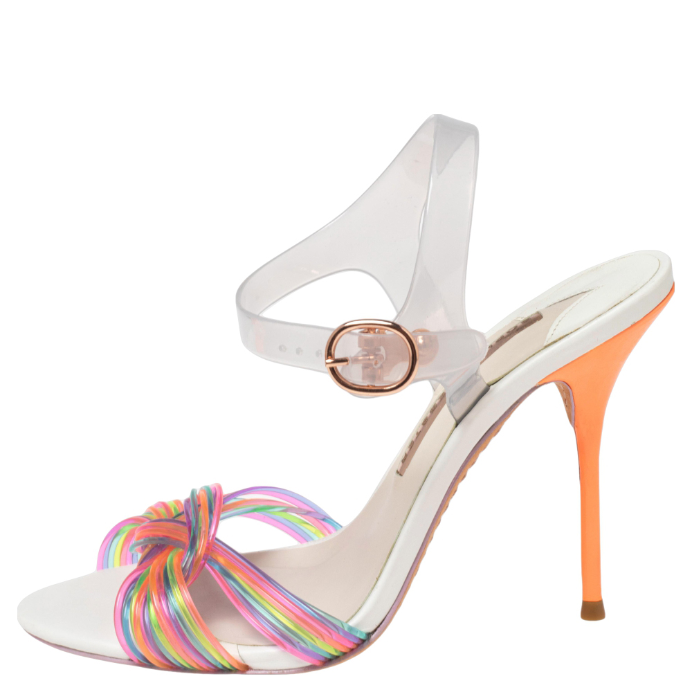 

Sophia Webster Multicolor PVC And Jelly Coralie Ankle Strap Sandals Size