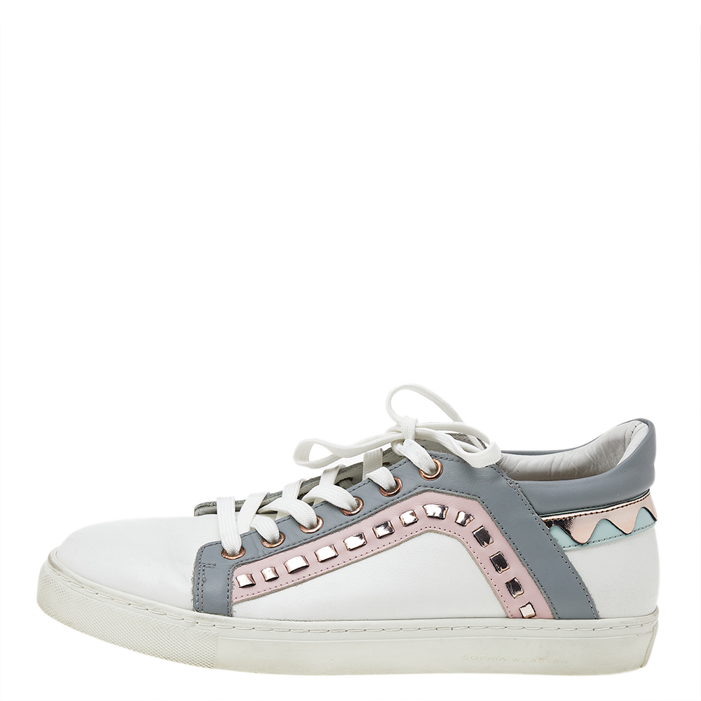 

Sophia Webster Multicolor Leather Low Top Riko Sneakers Size, White