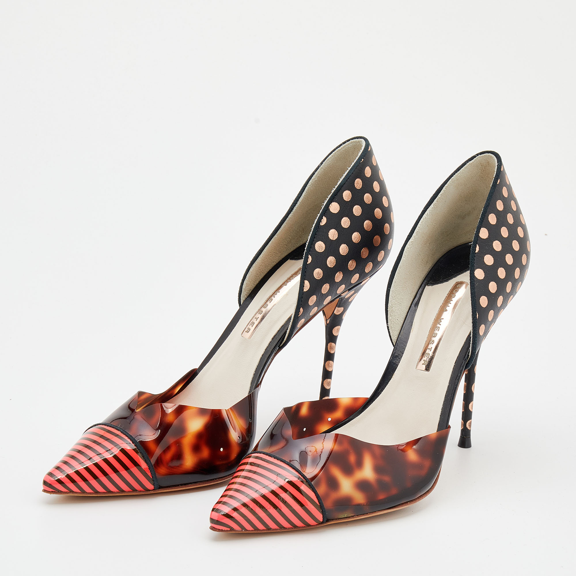 

Sophia Webster Multicolor Patent And Leather Pointed Toe Pumps Size
