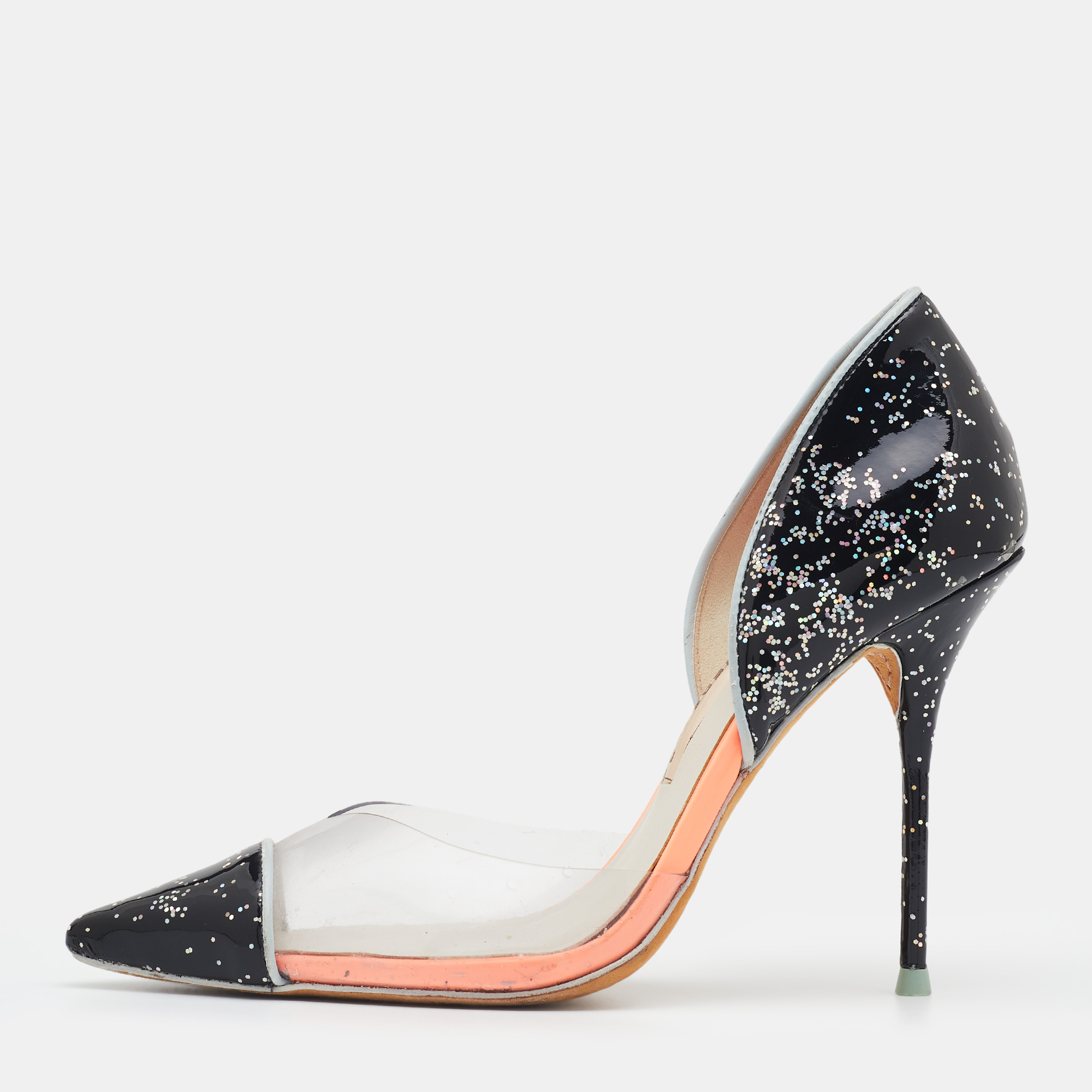 

Sophia Webster Multicolor Patent Leather And PVC Jessica Pumps Size