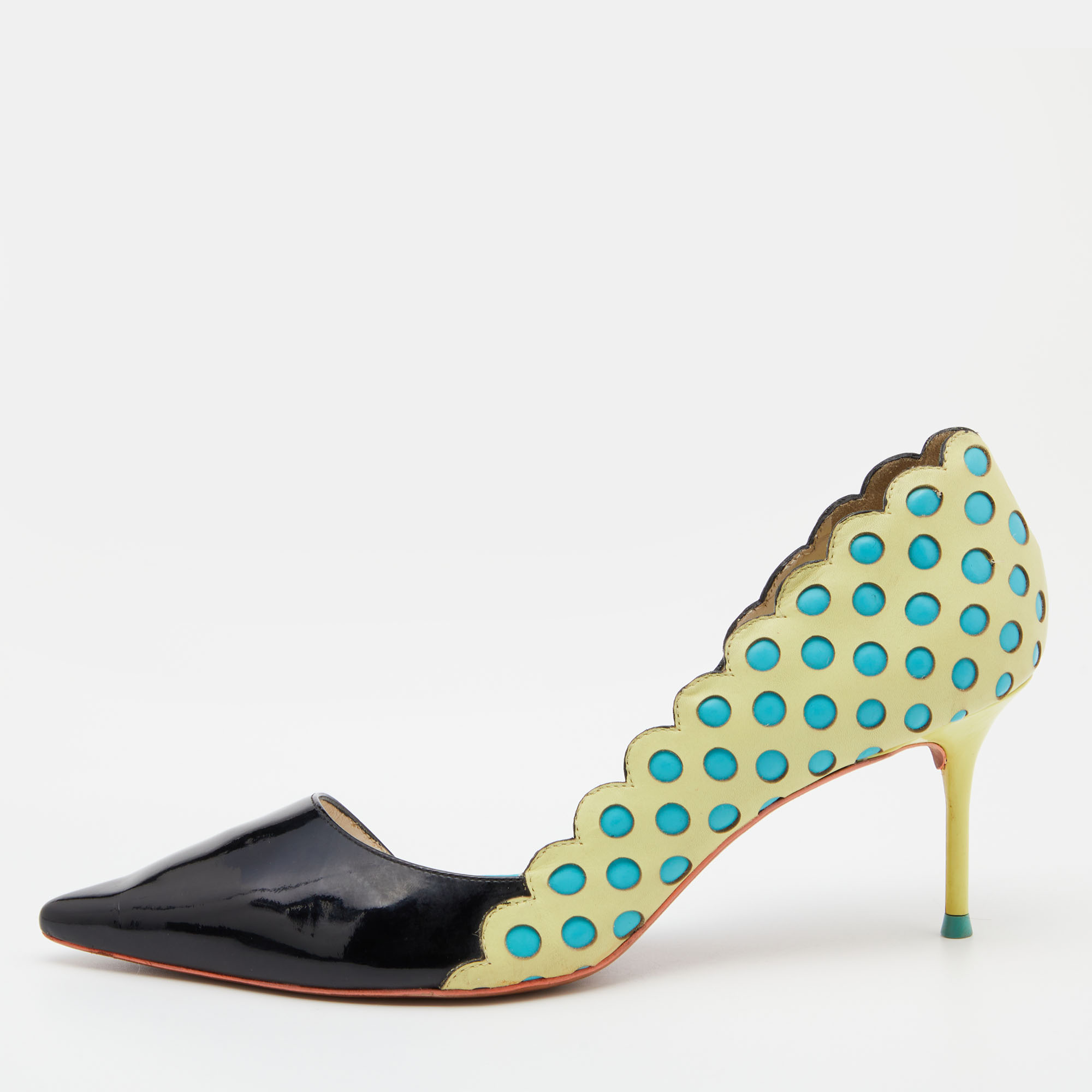 Pre-owned Sophia Webster Multicolour Patent And Leather D'orsay Pumps Size 39 In Multicolor