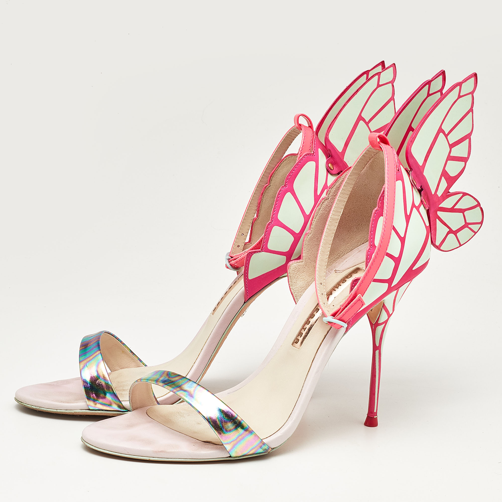 

Sophia Webster Multicolor Leather Chiara Ankle Strap Sandals Size, Pink