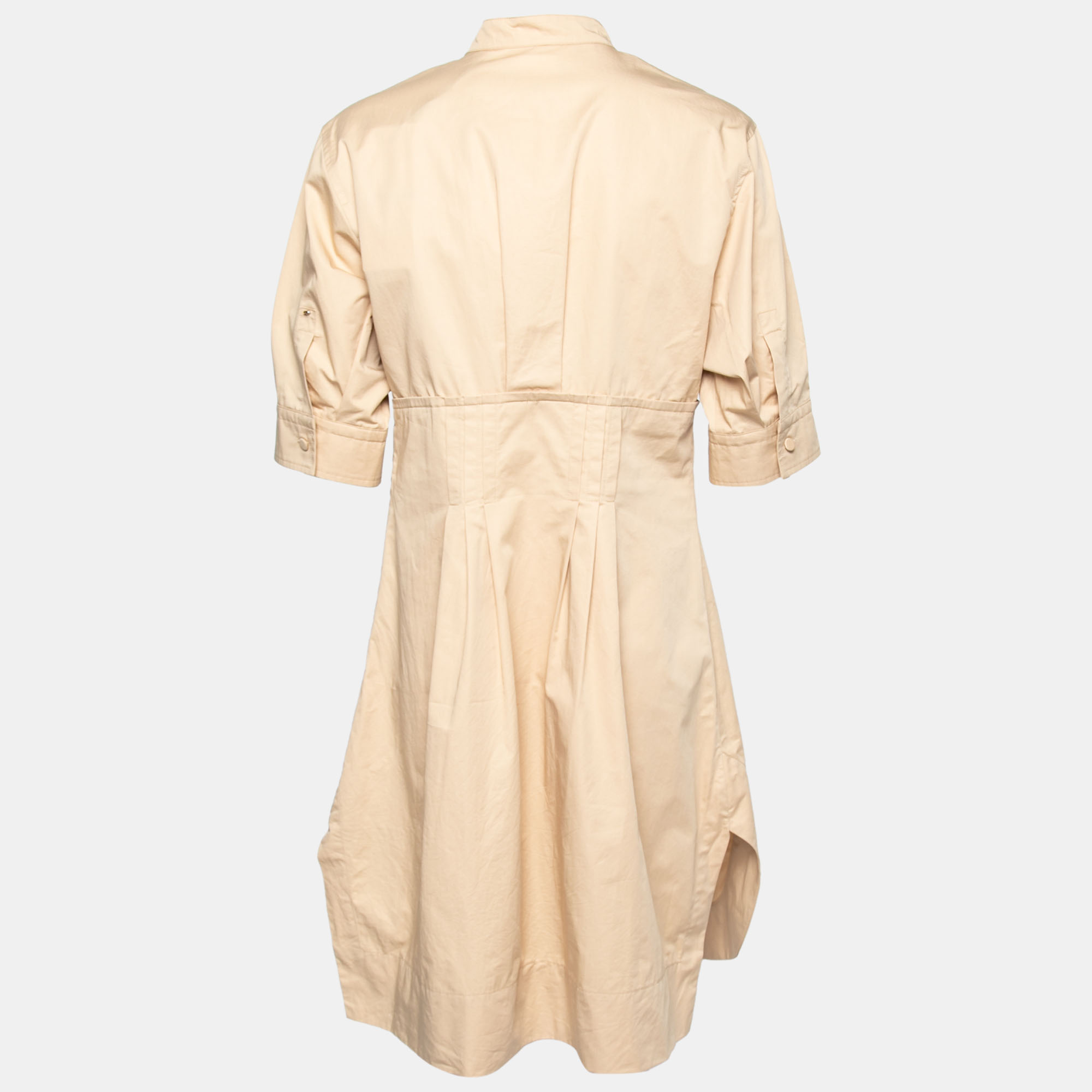 

Sportmax Beige Cotton Pleated Front Dress
