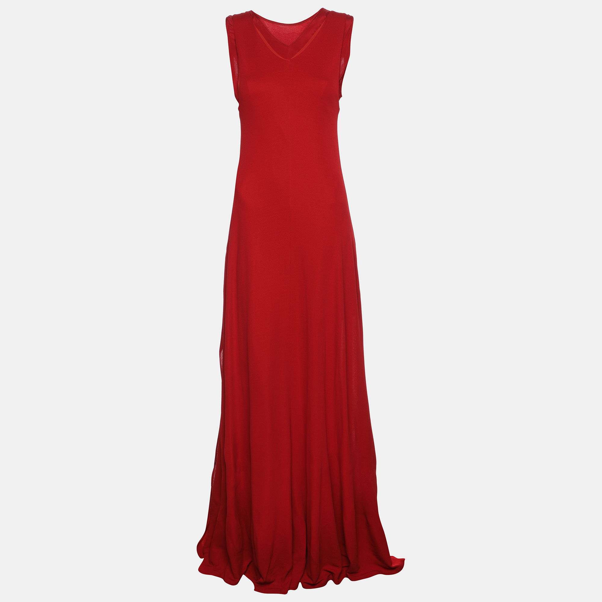 

Sportmax Red Crepe Sleeveless Dress S