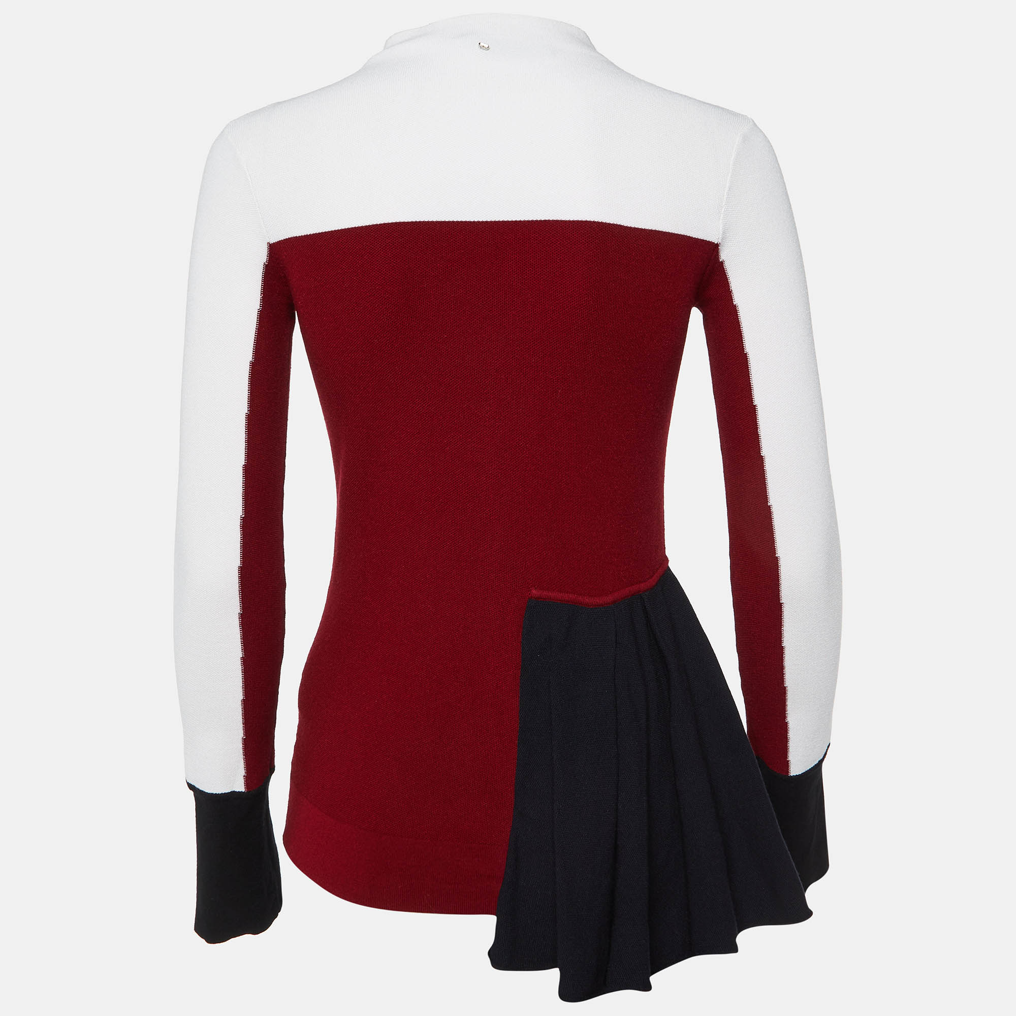 Sportmax Multicolor Knit Pleat Detail Top S 