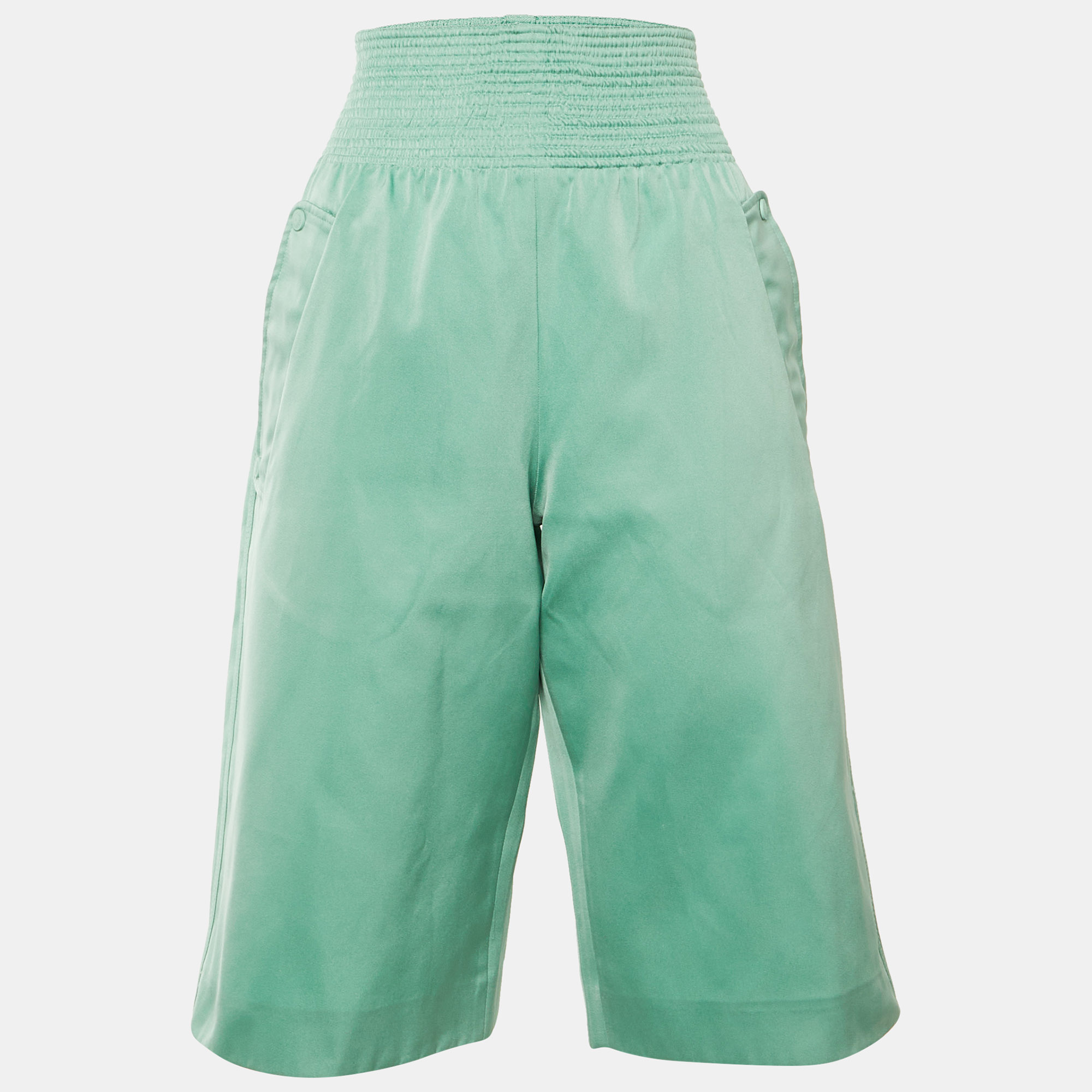 

Sportmax Mint Green Satin Bermuda Shorts S