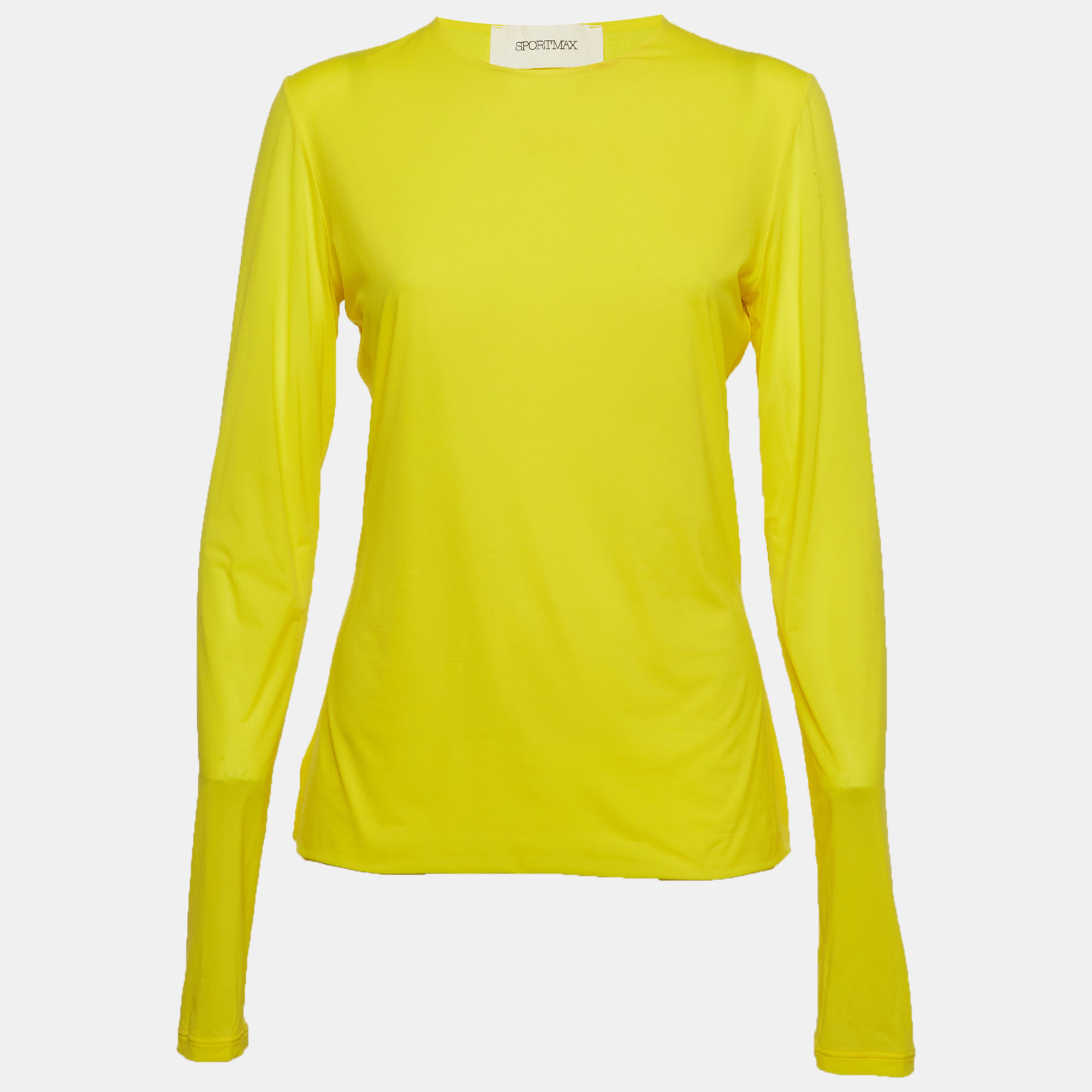 

Sportmax Yellow Jersey Long Sleeve T-Shirt M