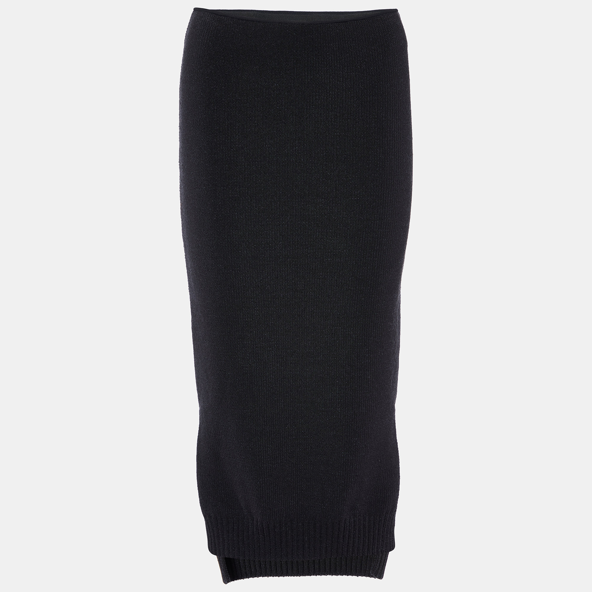 

Sportmax Black Cotton Blend Knit Midi Skirt