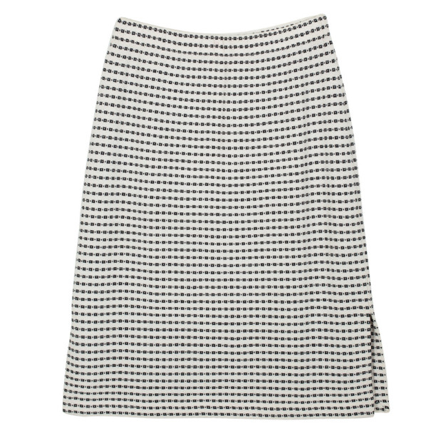 مملوكة مسبقًا St. John Monochrome Knit Skirt M