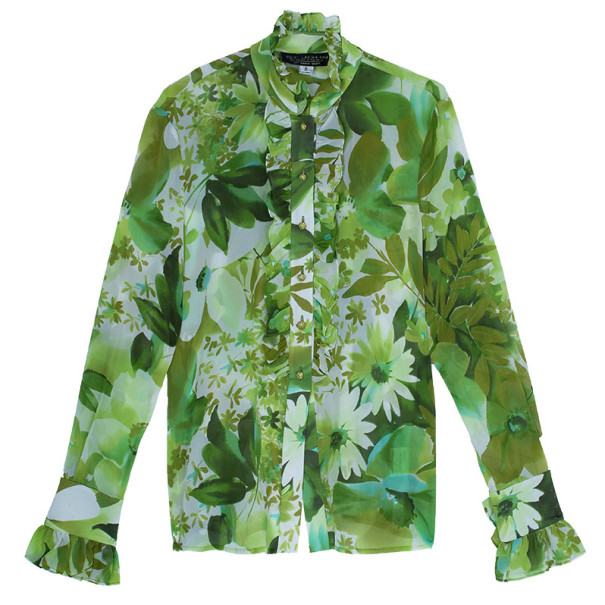 St. John Couture Floral Shirt S