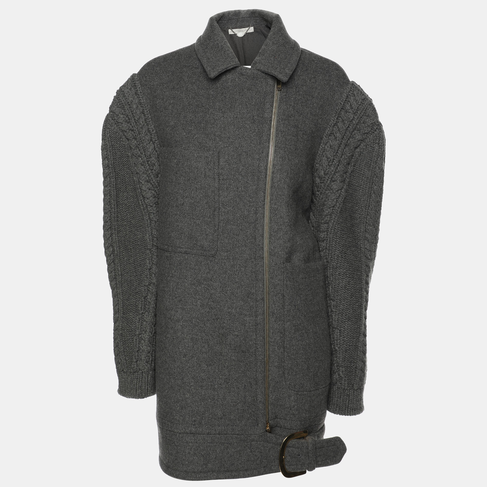 

Stella McCartney Grey Wool Felicity Short Coat S