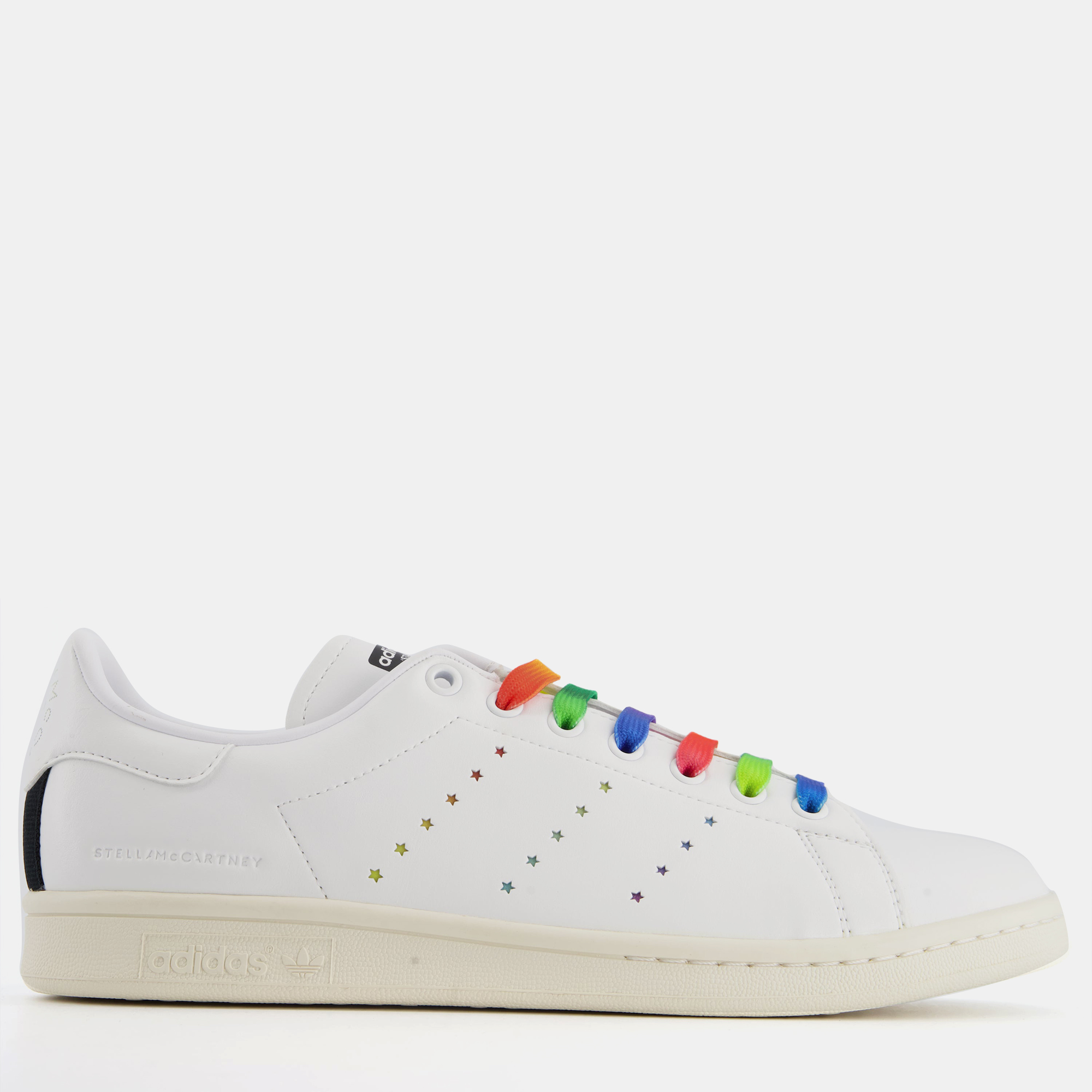 

Adidas X Stella McCartney White Stan Smith Trainer with Multi Colour Lace & Signature Detail Mens Size