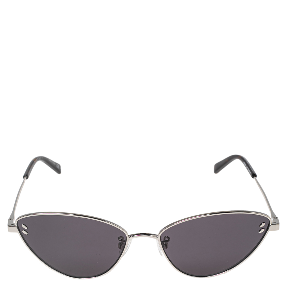 

Stella McCartney Silver/Brown Turquoise SC0181S Cat Eye Sunglasses