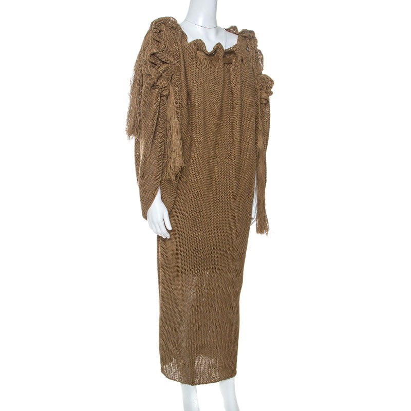 

Stella McCartney Brown Linen Knit Oversized Dress