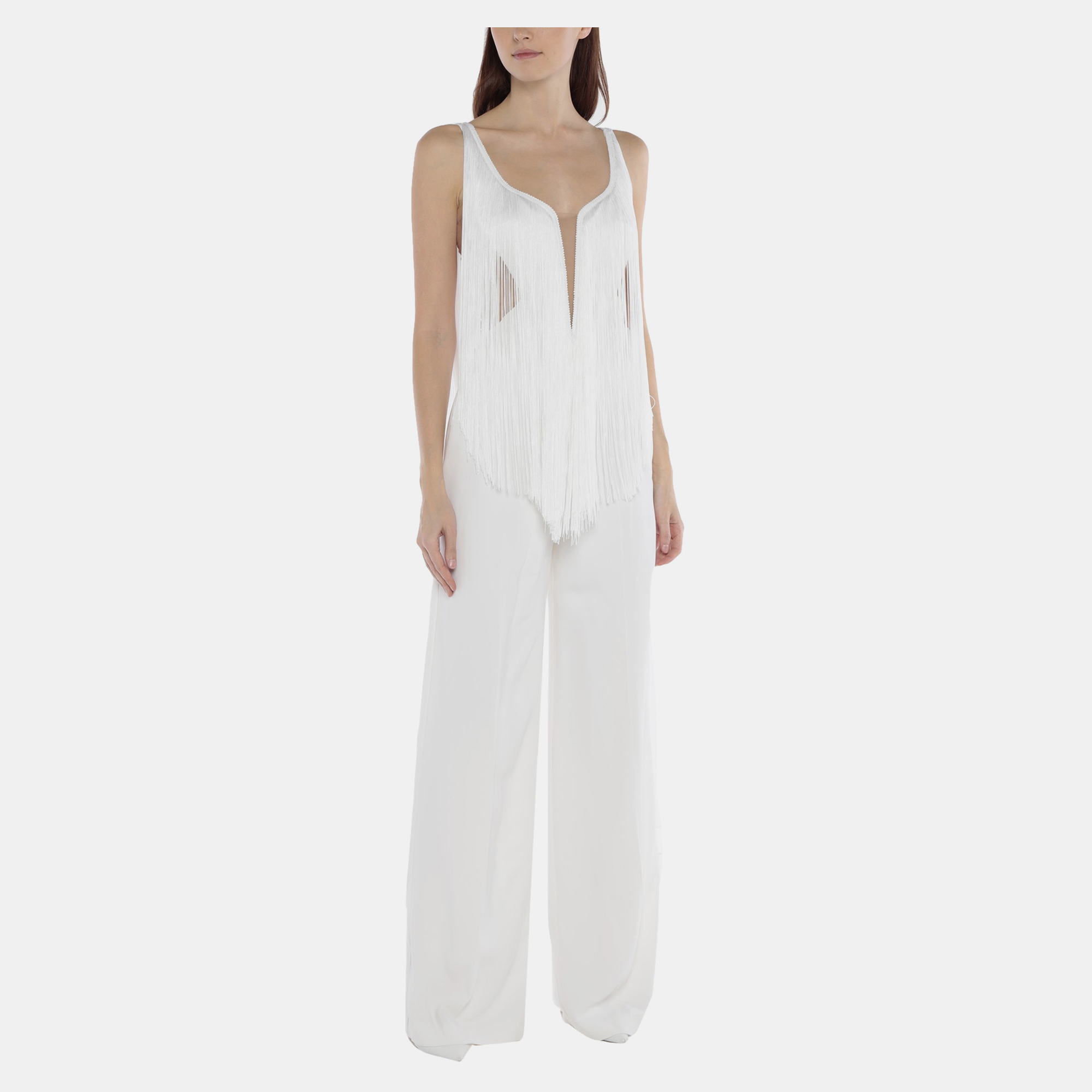 Pre-owned Stella Mccartney Viscose Jumpsuits 36 In White