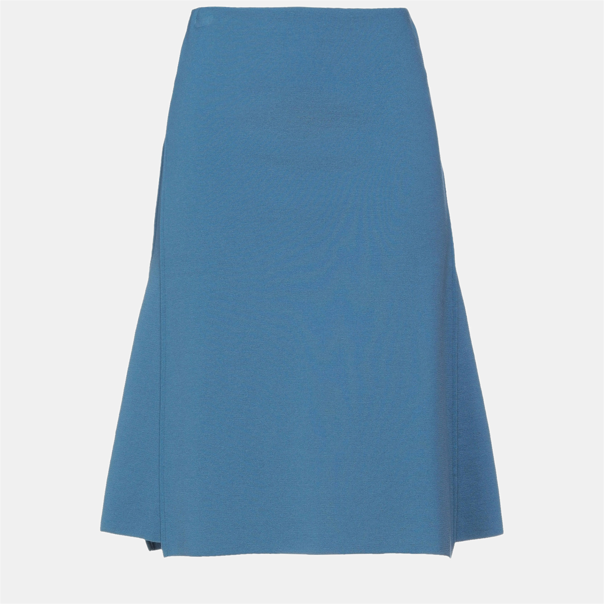 Pre-owned Stella Mccartney Wool Midi Skirts 42 In Blue