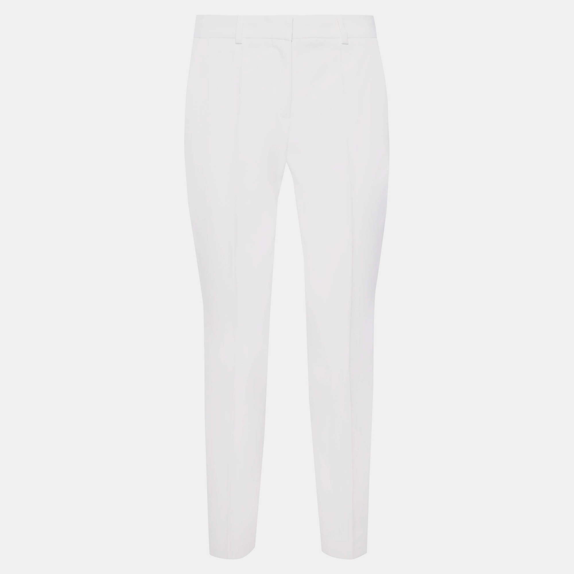 Pre-owned Stella Mccartney White Wool Pants Size 46