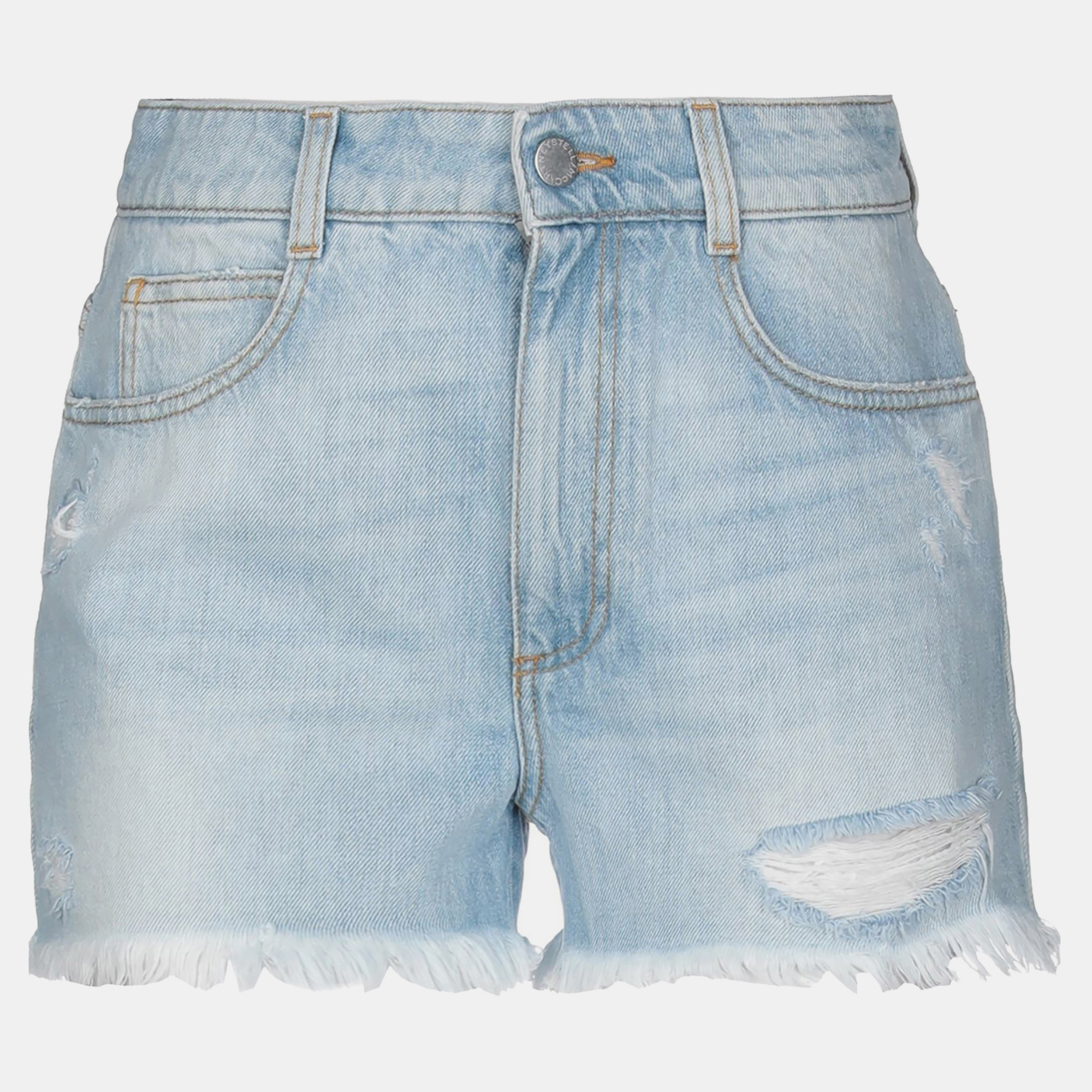 

Stella Mccartney Cotton Denim shorts 27, Blue