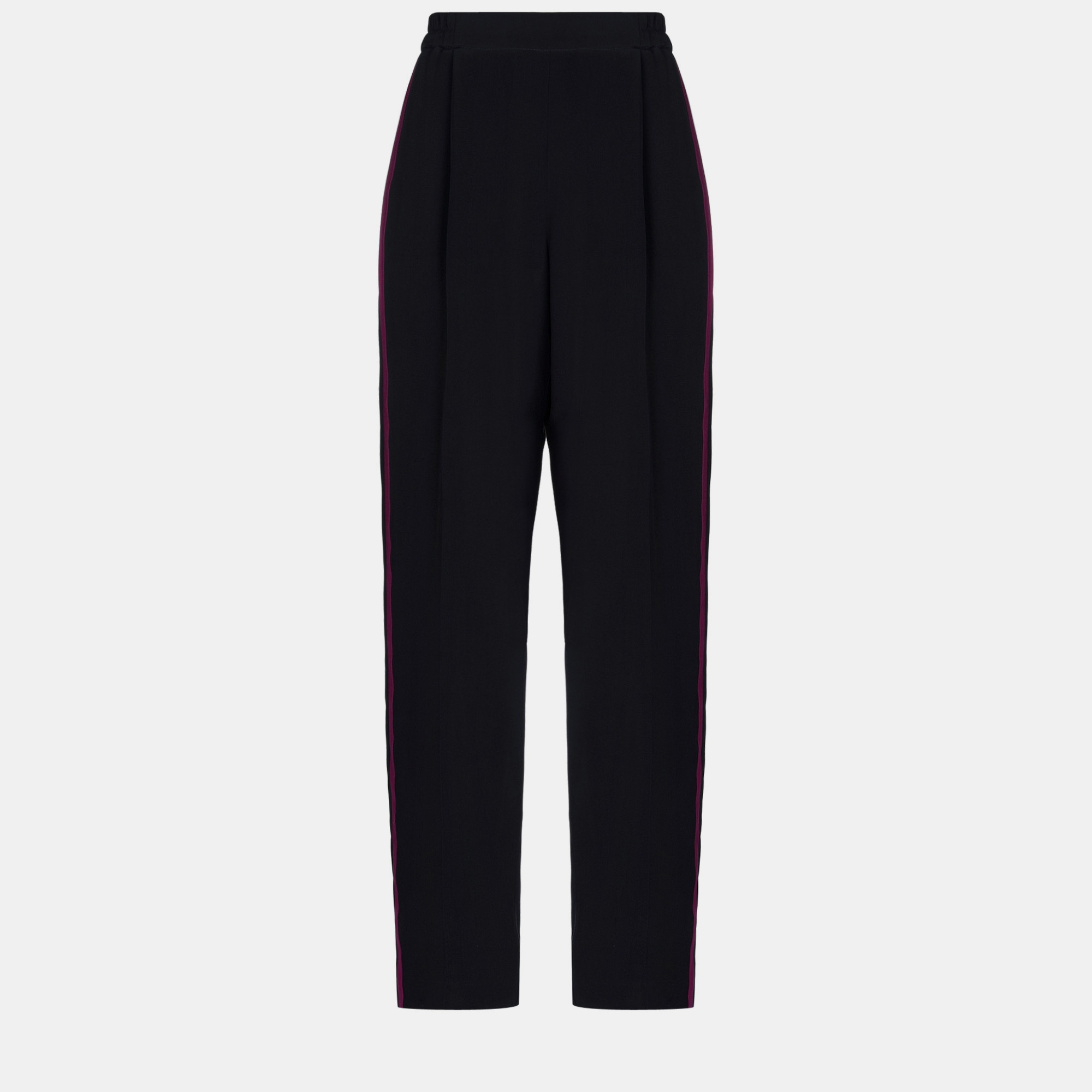 Pre-owned Stella Mccartney Silk Pants 40 In Black