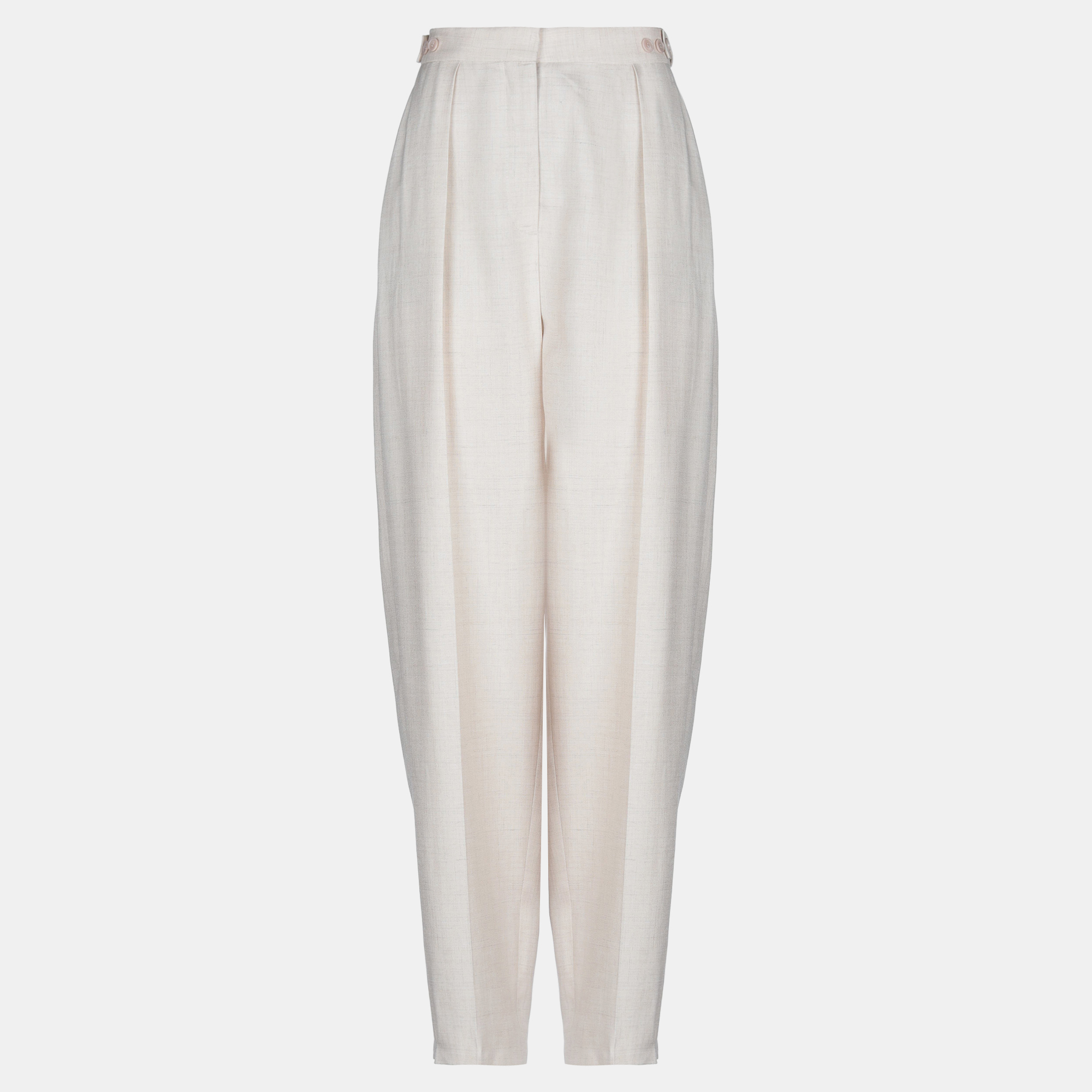 Pre-owned Stella Mccartney Viscose Pants 42 In White