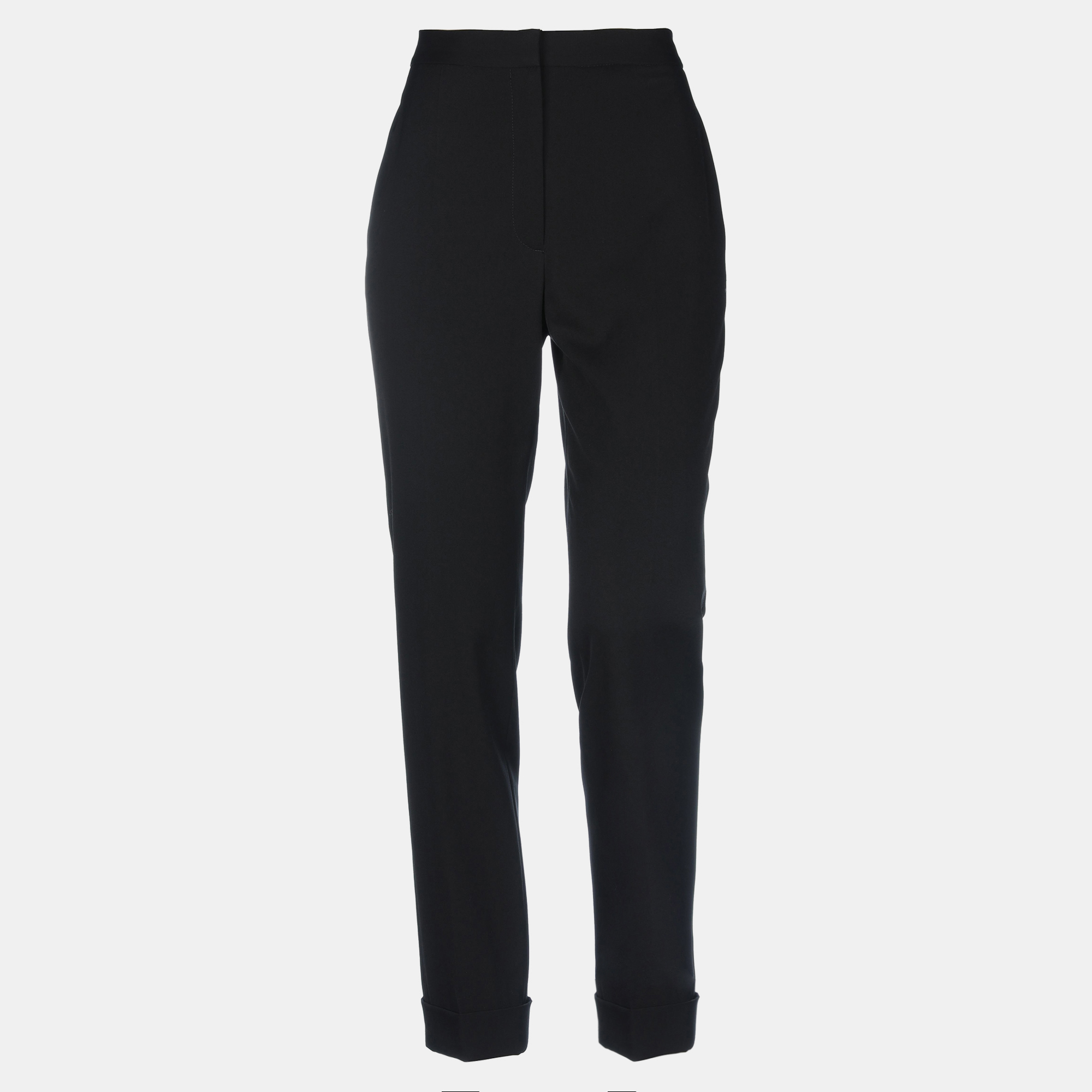 Pre-owned Stella Mccartney Wool Pants 46 In Black