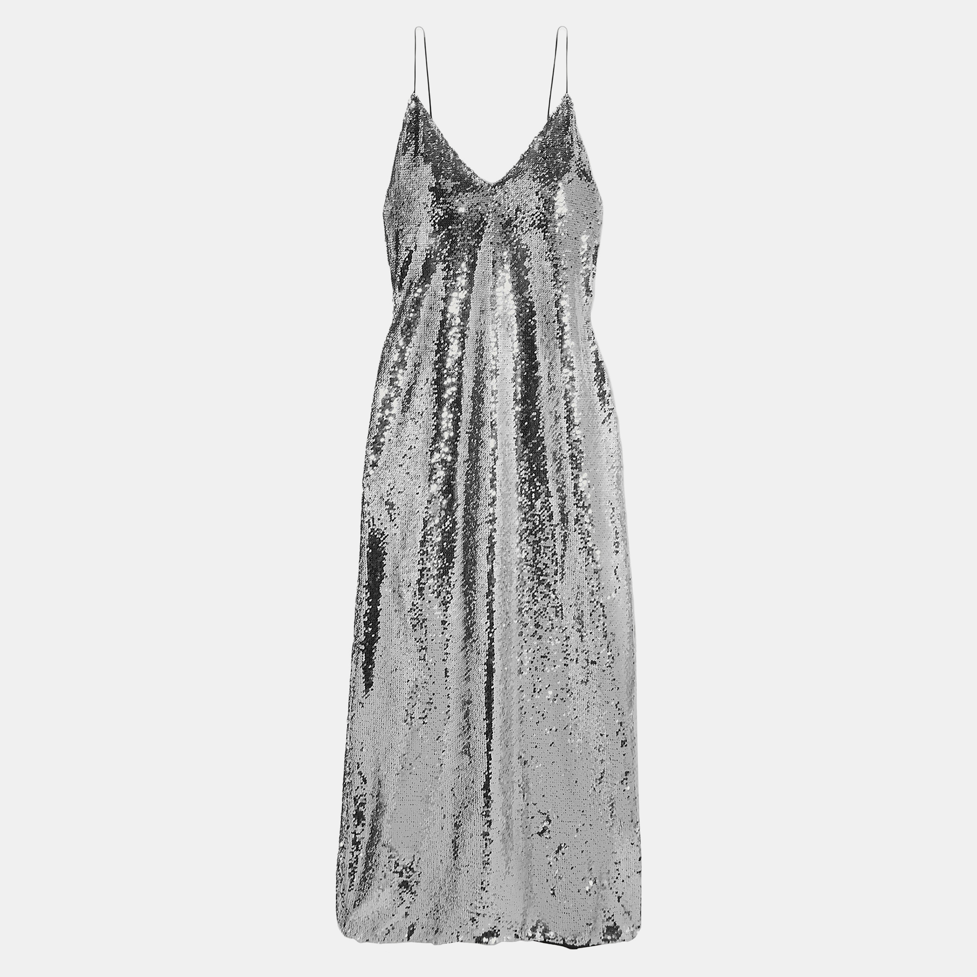 

Stella Mccartney Polyethylene Midi Dress 34, Silver