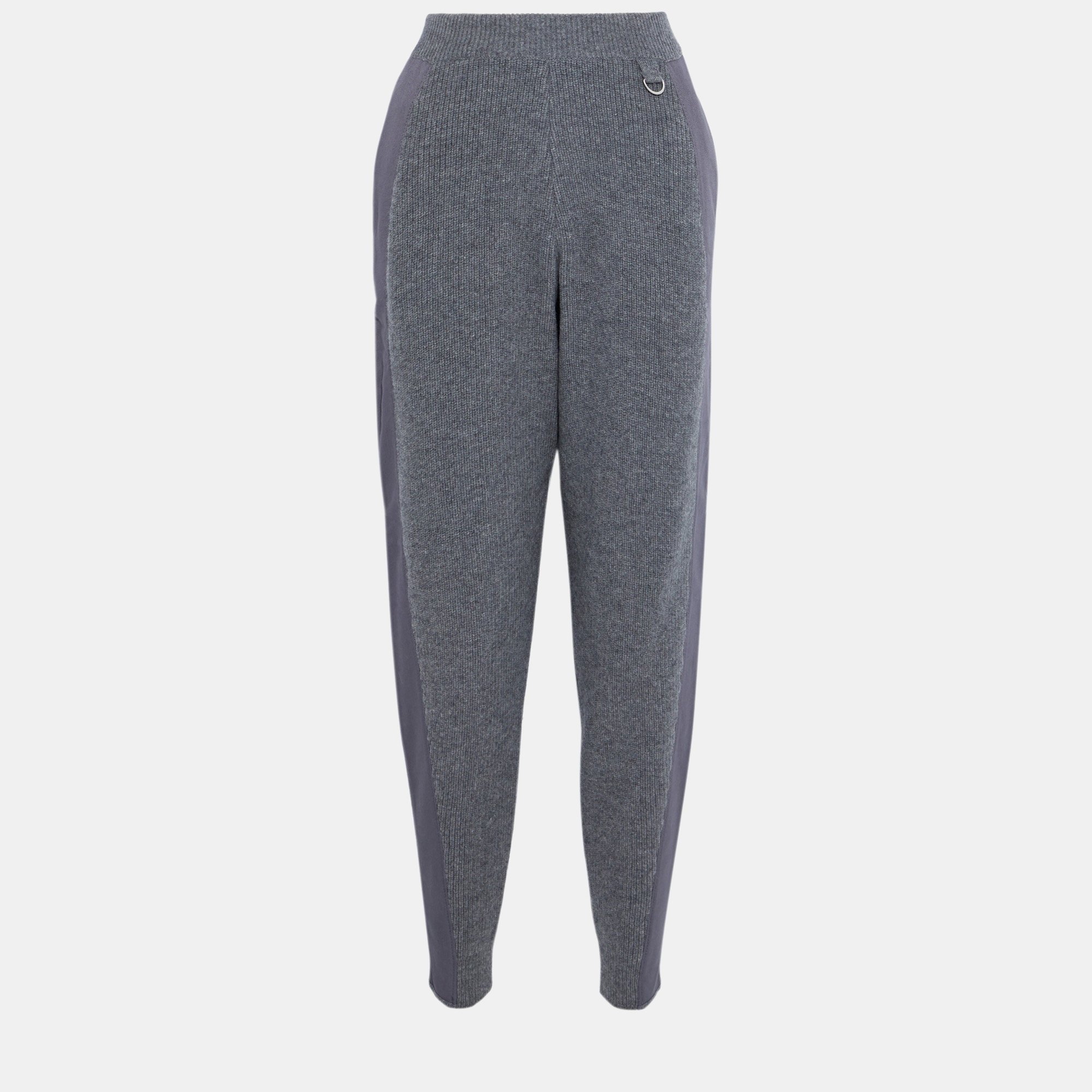 Pre-owned Stella Mccartney Wool Tapered Trousers 48 In Grey