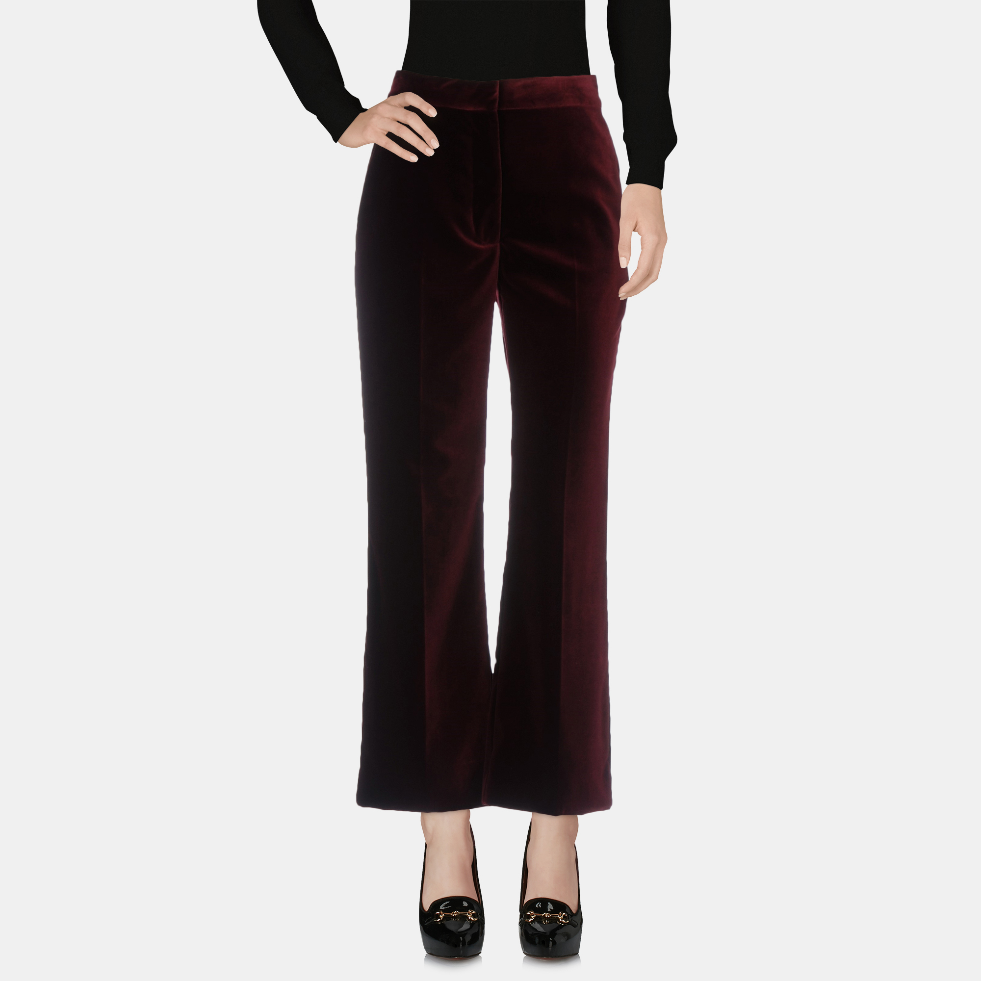 Pre-owned Stella Mccartney Polyester Pants It 38 In Burgundy