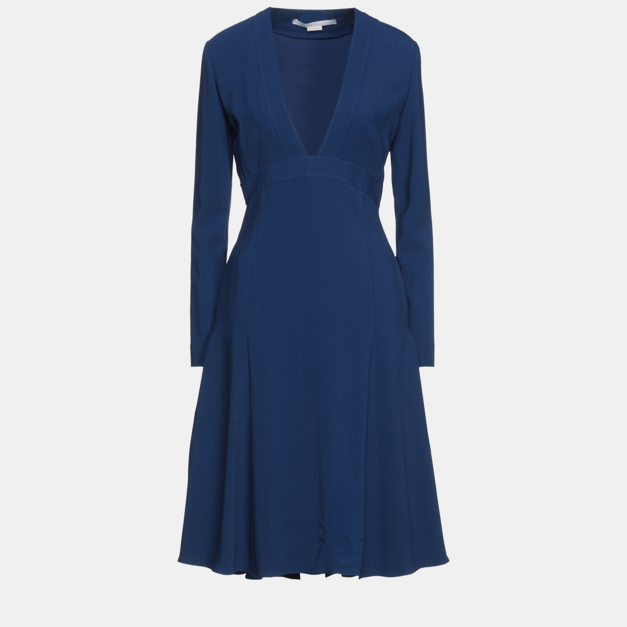 Pre-owned Stella Mccartney Viscose Midi Dress 38 In Navy Blue