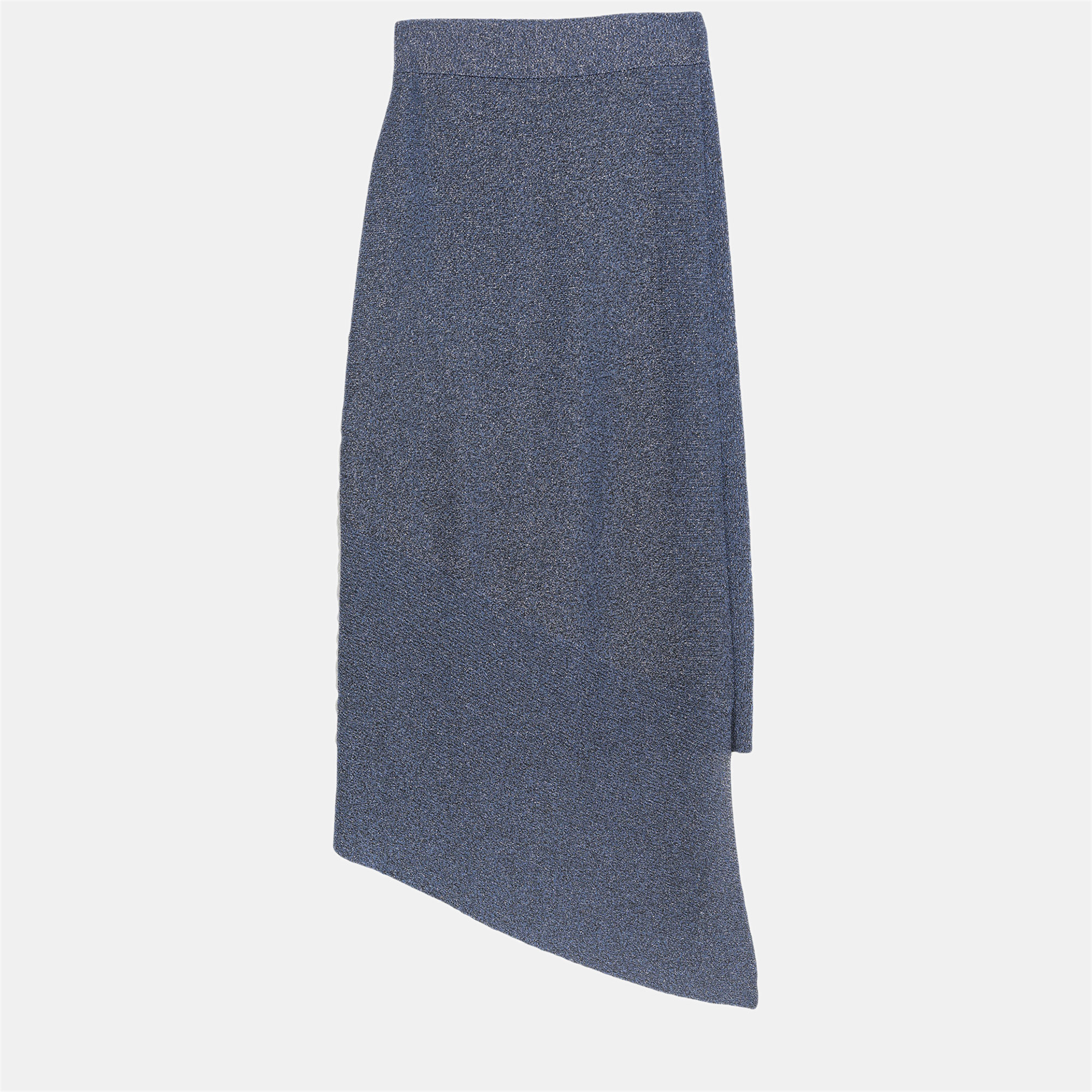 Pre-owned Stella Mccartney Viscose Midi Skirt 44 In Blue