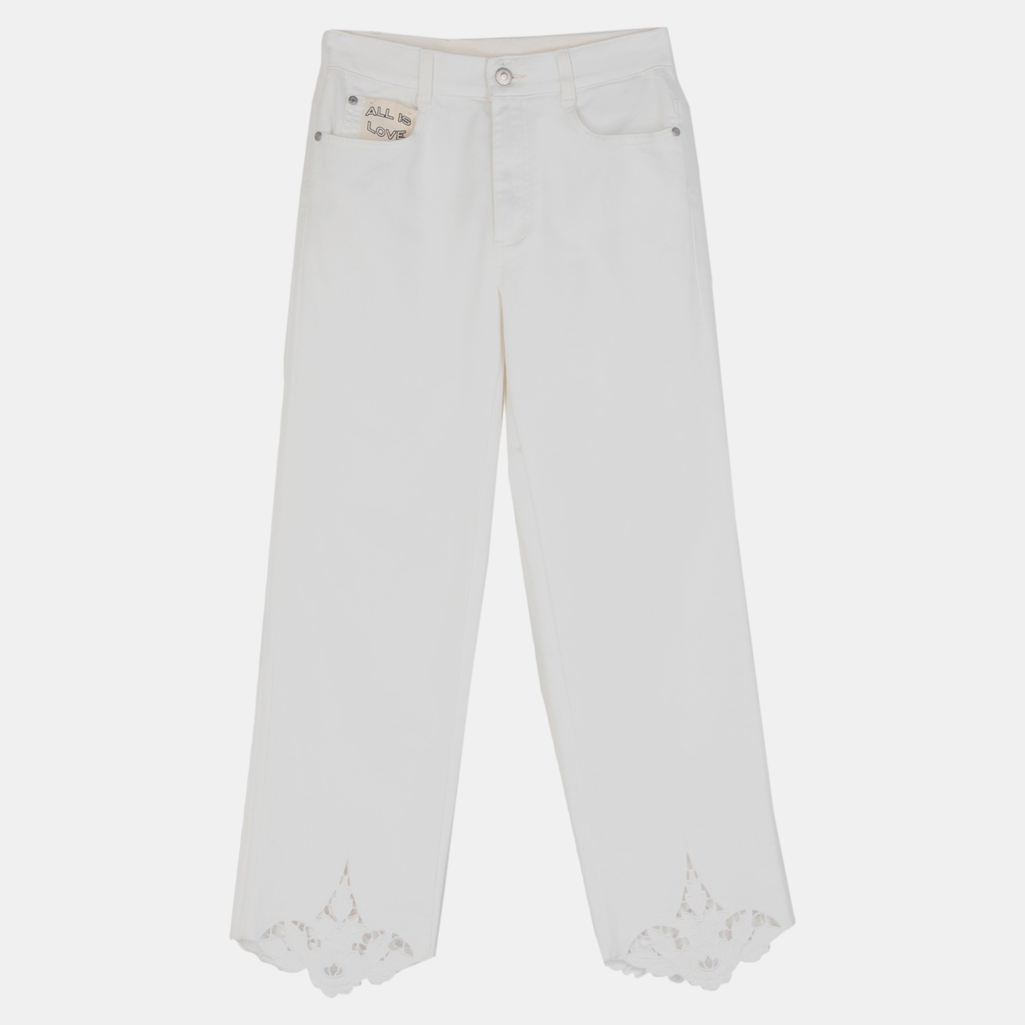 Pre-owned Stella Mccartney Cotton Pants 26 In White