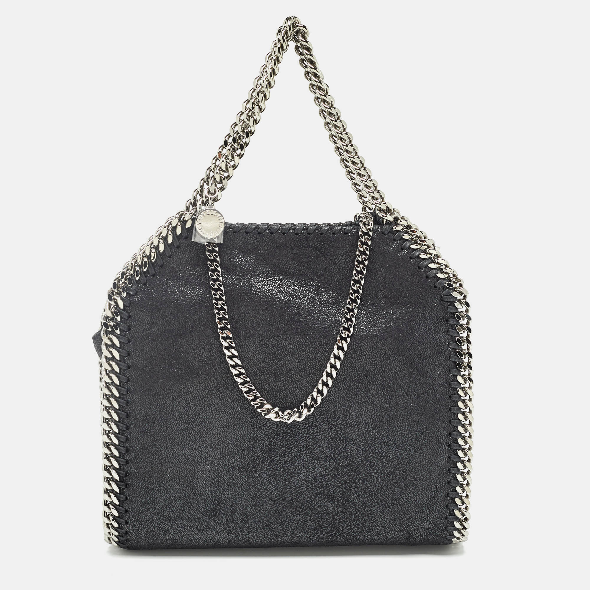 

Stella McCartney Black Faux Suede Mini Falabella Tote