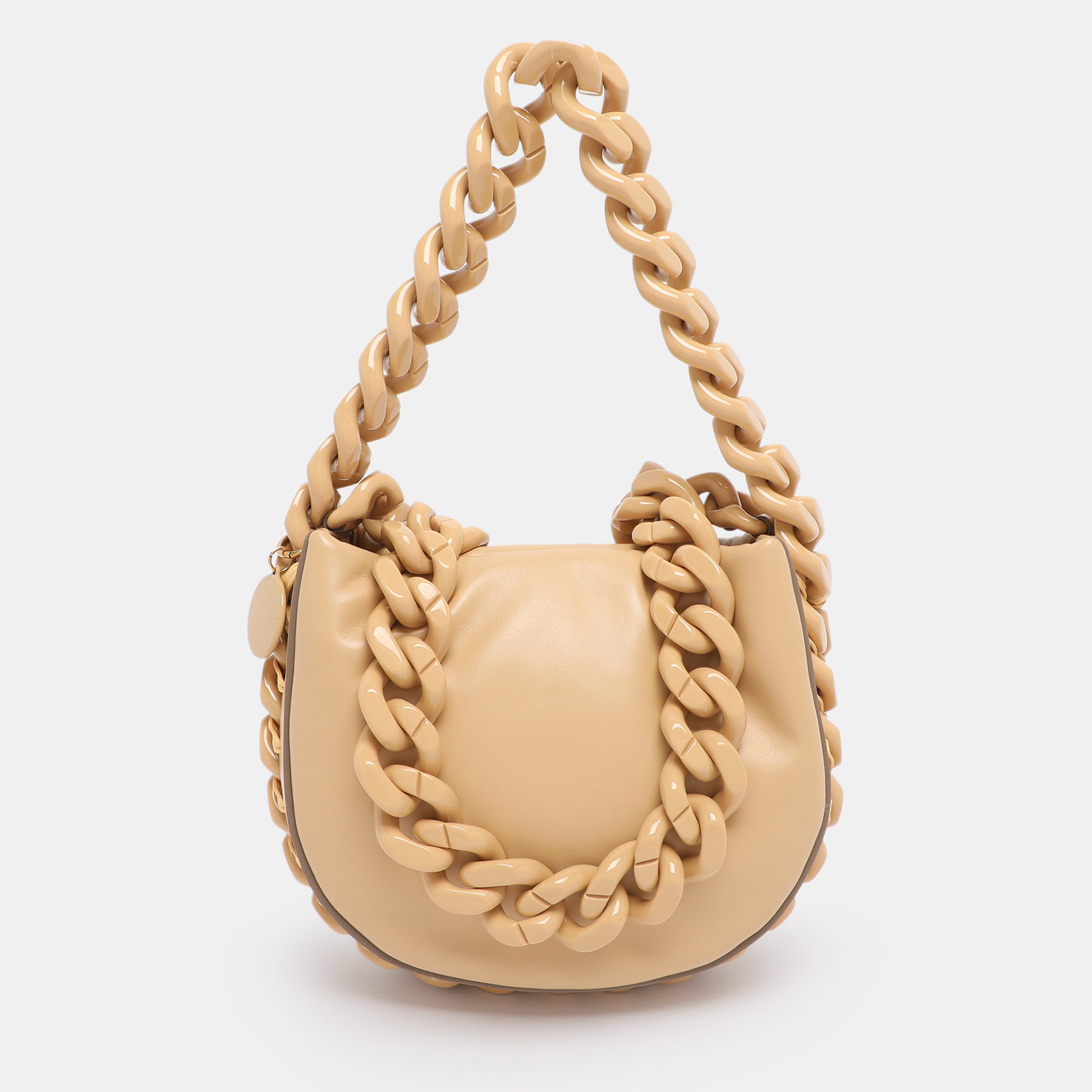

Stella McCartney Beige Faux Leather Small Puffy Shoulder Bag