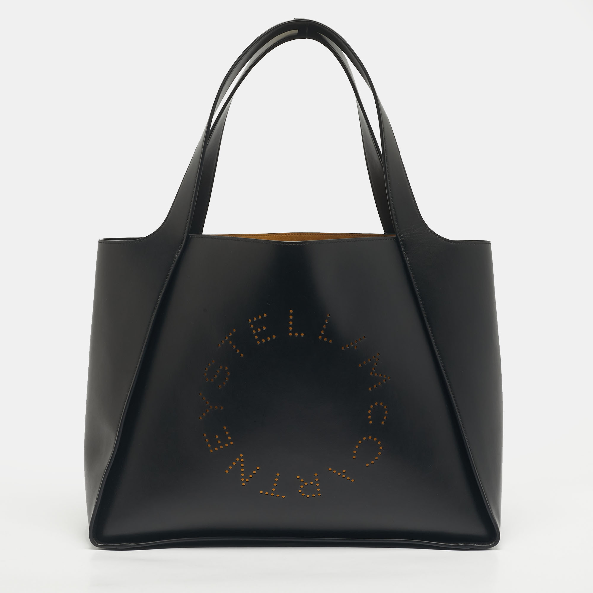 

Stella McCartney Black Faux Leather  The Logo Tote