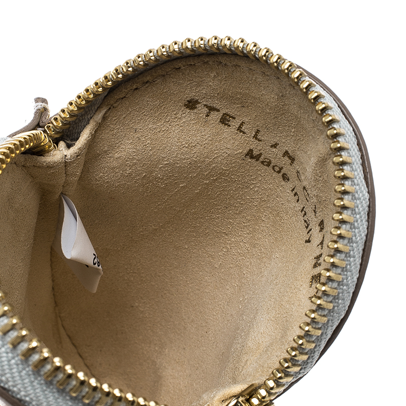 

Stella McCartney Grey/Light Beige Faux Leather Superhero Coin Purse