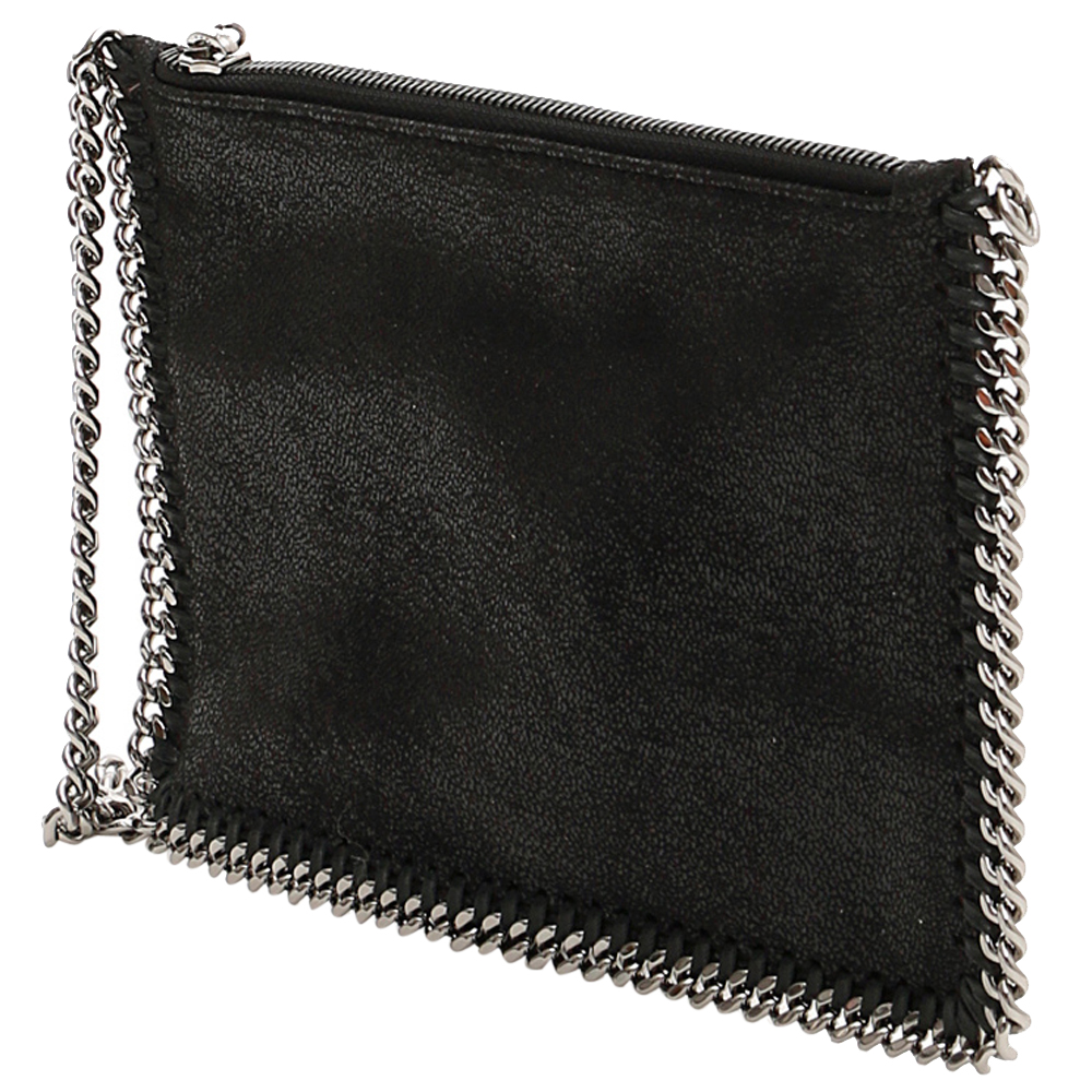 

Stella McCartney Black Leather Falabella Clutch Bag