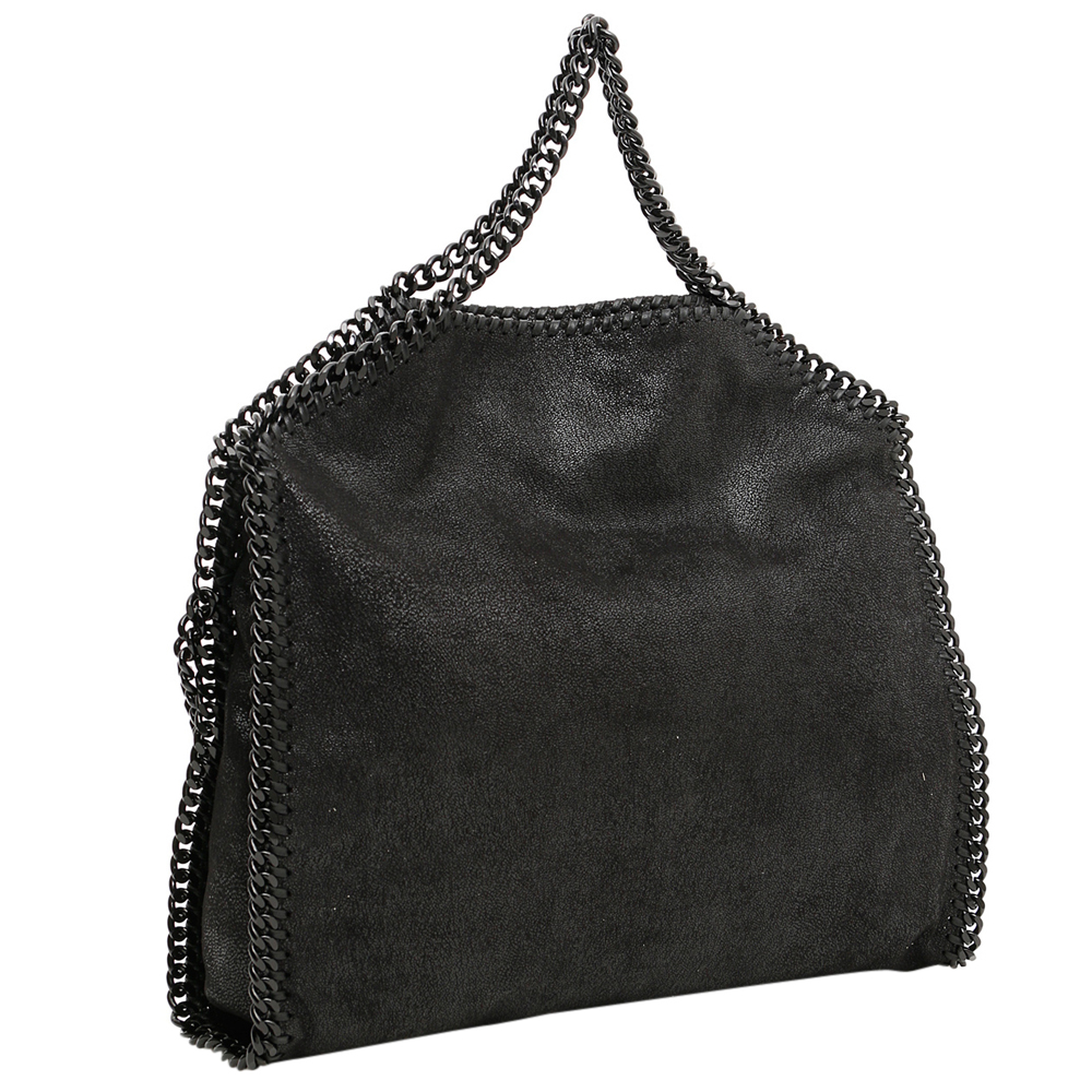 

Stella McCartney Black Leather Falabella Tote Bag