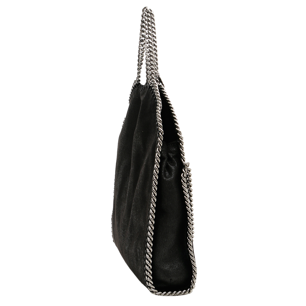 

Stella McCartney Black Leather Chain Falabella Tote Bag