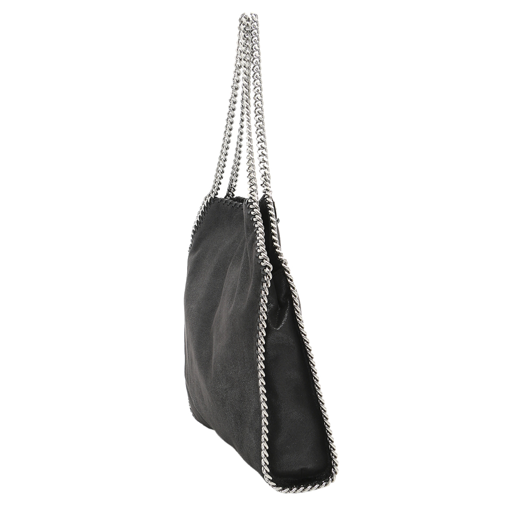 

Stella McCartney Black Leather Chain Falabella Tote Bag