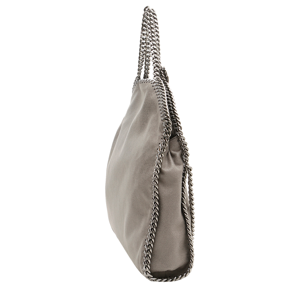 

Stella McCartney Grey Leather Chain Falabella Tote Bag