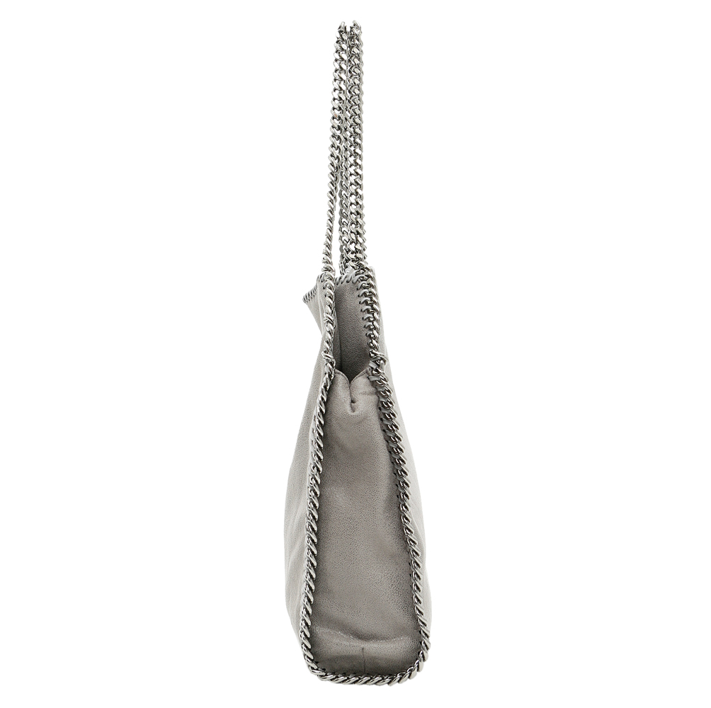 

Stella McCartney Light Grey Leather Small Falabella Tote Bag