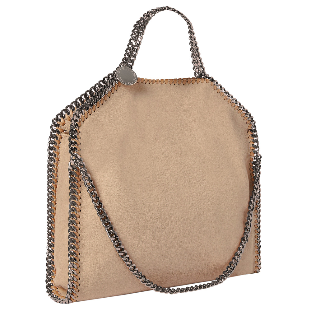 

Stella McCartney Creme Leather Falabella Fold Over Tote Bag, Cream