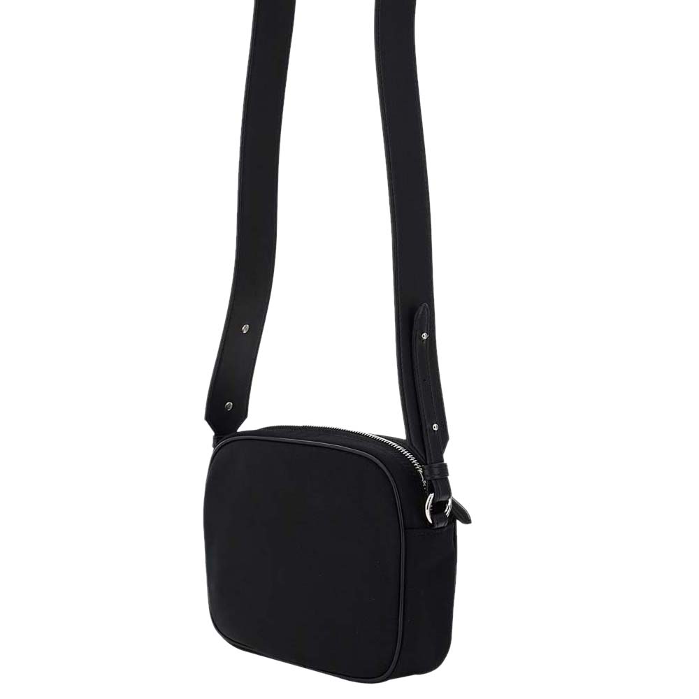 

Stella McCartney Black Leather Logo Camera Small Bag