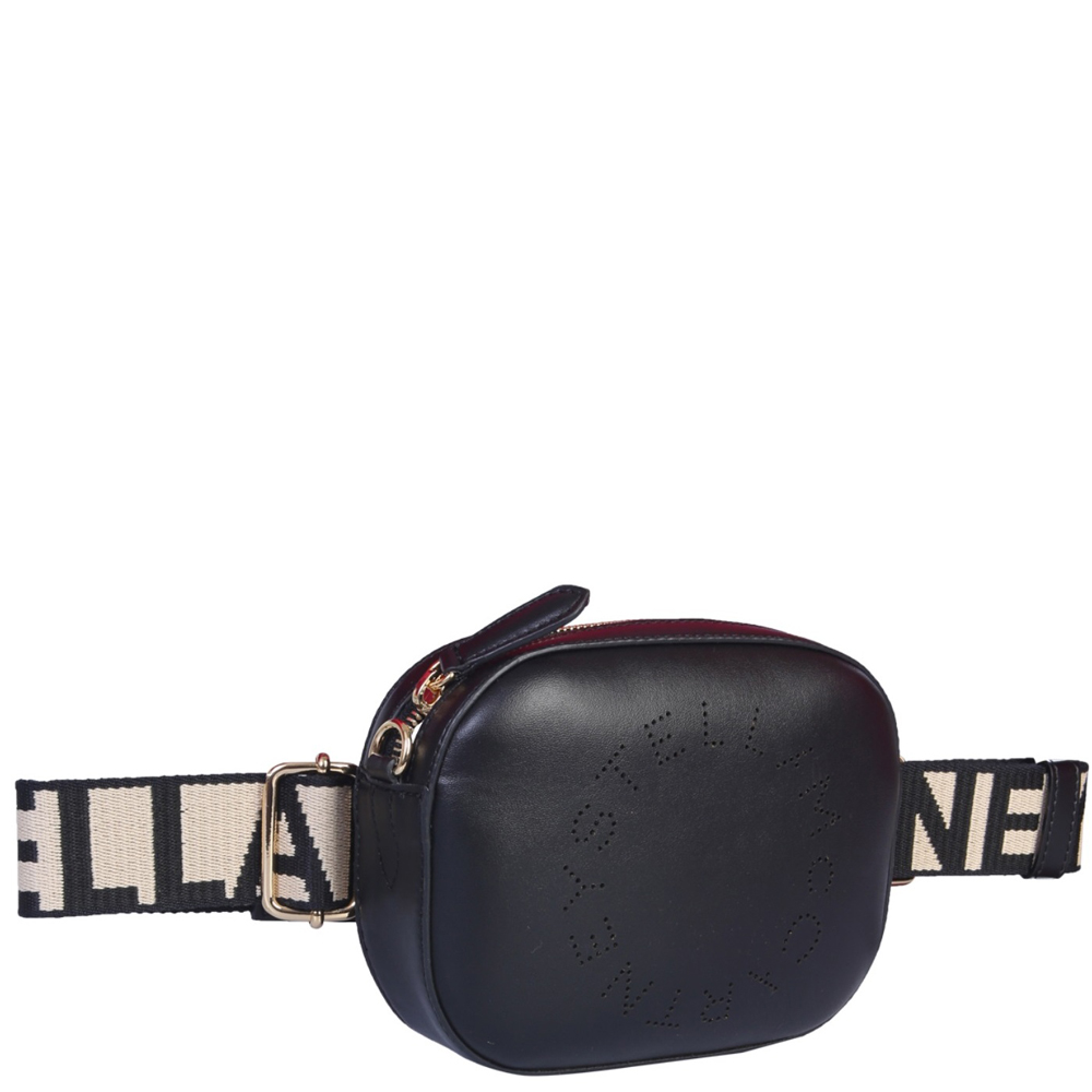 

Stella McCartney Black Leather Stella Logo Belt Bag