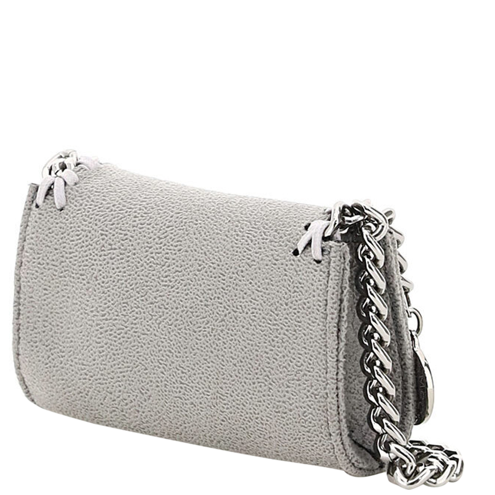 

Stella McCartney Grey Canvas Falabella Micro Crossbody Bag