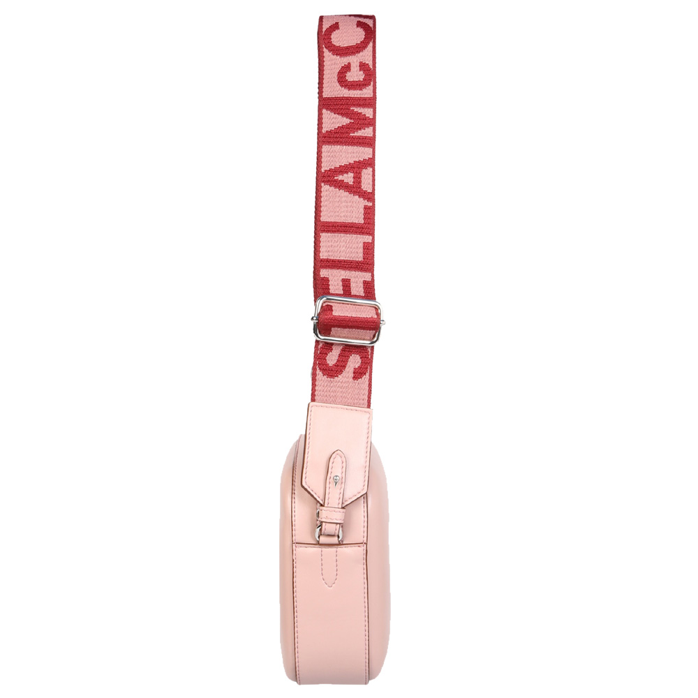 

Stella McCartney Pink Leather Stella Logo Mini Crossbody Bag