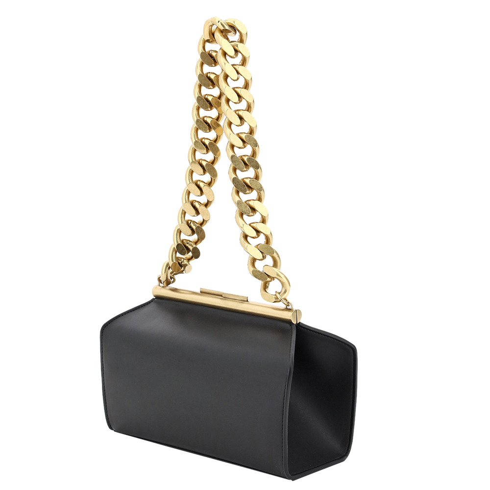 

Stella McCartney Black Leather Medium Chunky Chain Bag